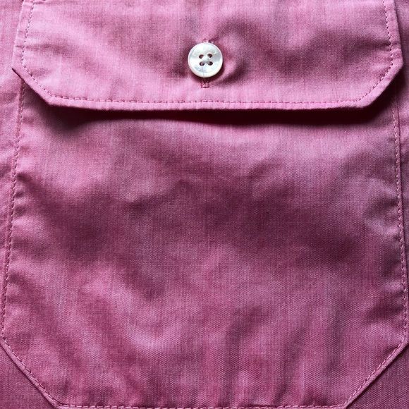 Perry Ellis Dress Shirt with Flap Chest Pockets - Coral,‎ NWOT, Size L - Picture 5 of 7